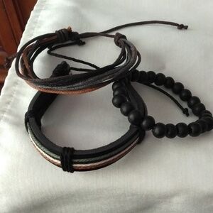 Black and Brown Jewelry Bracelet Set